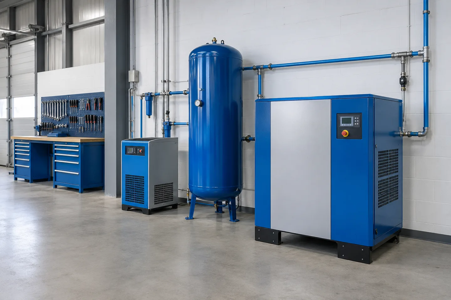 Air compressor installation